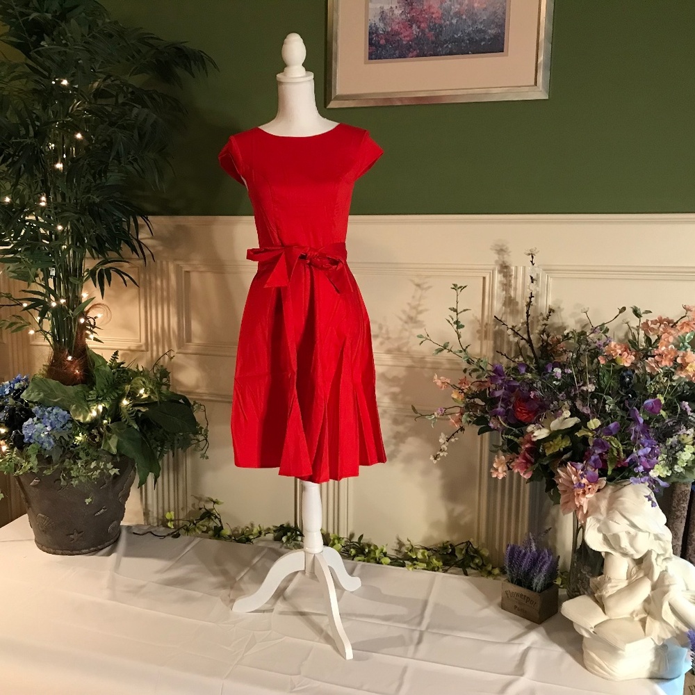 Retro 50’s style Rockabilly swing Red dress